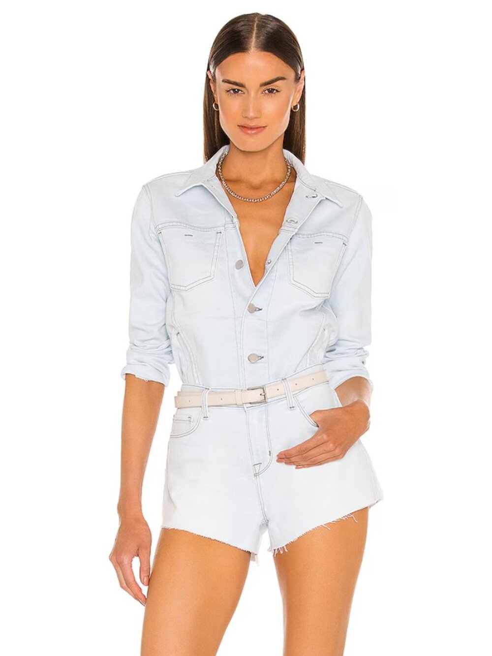 L'AGENCE Audrey Mid Rise Short in Bleach Down size 30
